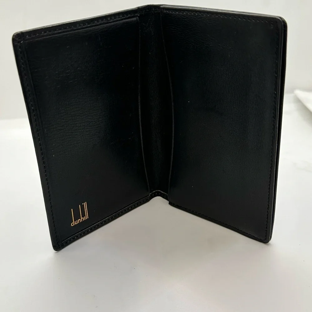 Dunhill Black Leather Wallet Minimalist Design